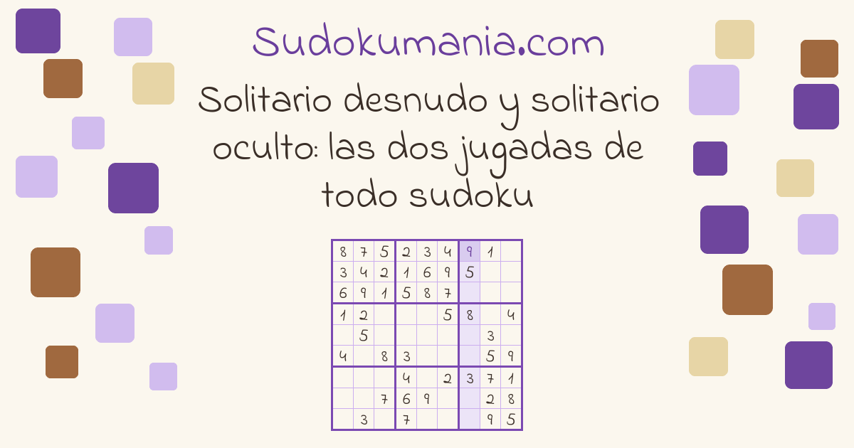 Portada de la guía: Solitario desnudo y solitario oculto: las dos jugadas de todo sudoku